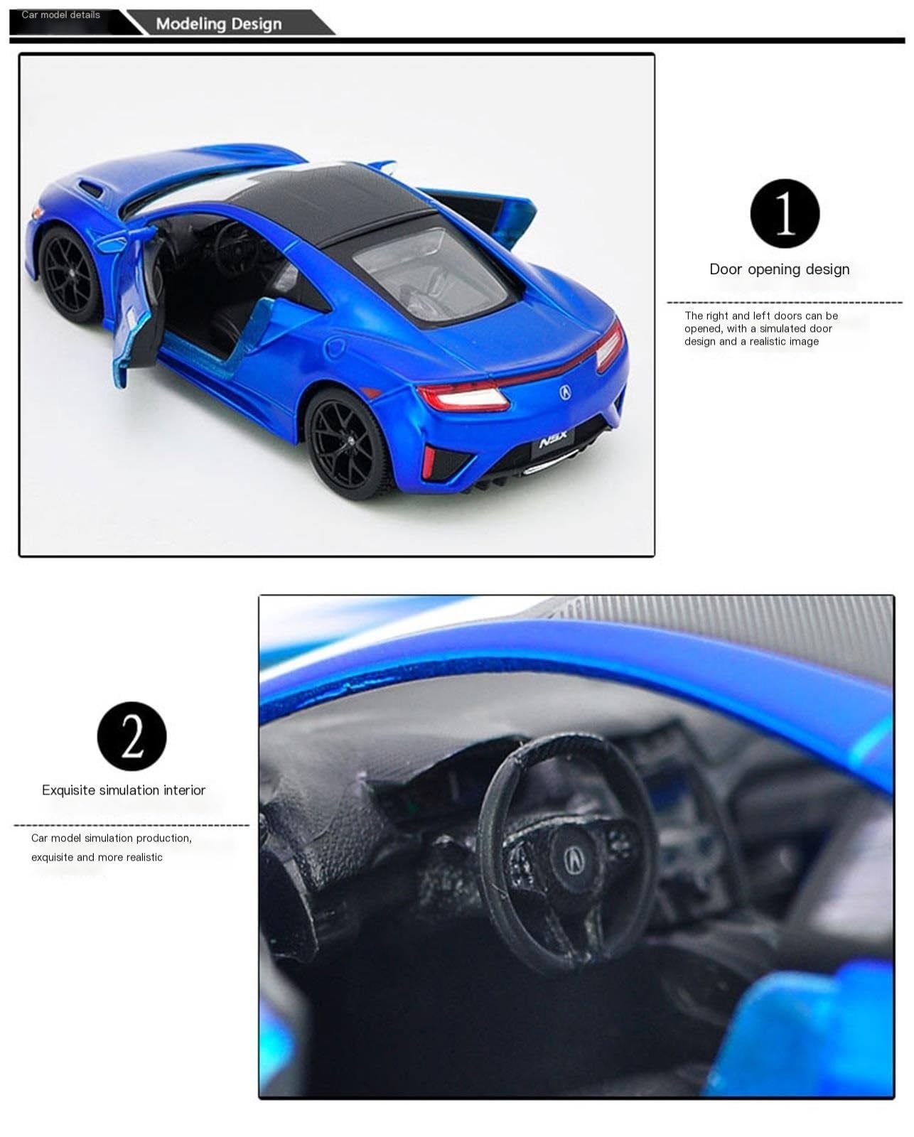 Amazon.co.jp: ミニカー スケールモデルカー 1/24 に適合 ホンダ NSX